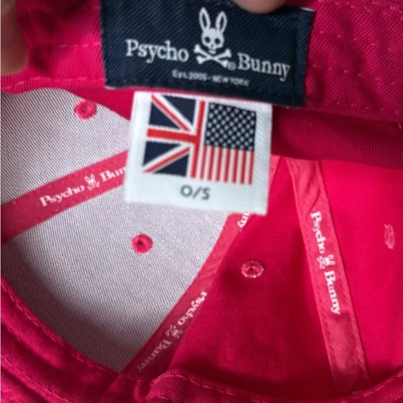 Psycho Bunny Fuchsia Cap Iconic Logo Colorful Cotton Adjustable Casual - NEW - Picture 4 of 4
